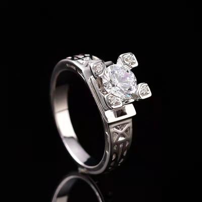 China High Simplicity Ring CLASSIC Luxury Custom Diamond 925 Sterling Silver Ring for sale