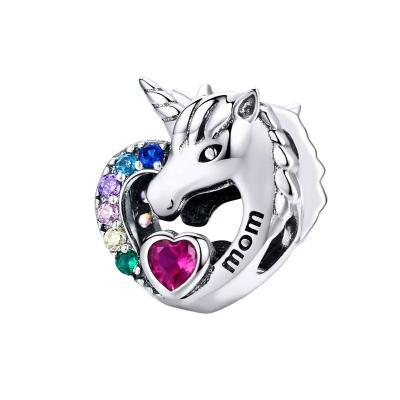 China Casual/Sports Jewelry 925 Sterling Silver Unicorn Logo Jewelry Charms Designer Charm Diy Wholesale Bracelet for sale