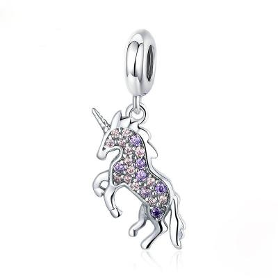 China Hiphop Jewelry Supply S925 Sterling Silver Beads Bracelet Women's Dream Pony Silver Pendant Accessories for sale