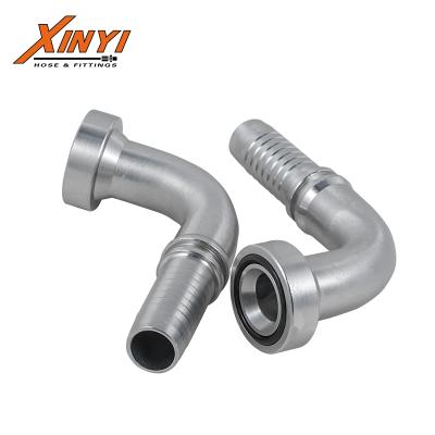 China Full Carbon Steel Stainless Steel Factory Stock 6000 PSI 90 Degree SAE Fitting Flange For Hydraulic Hose Fitting 87691 SS 304/316 for sale