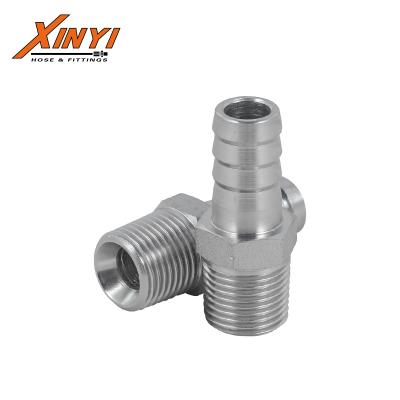 China Carbon Steel Stainless Steel BSPT Fitting Hydraulic Taper Male Thread BSPT Hydraulic Tube Fitting for sale