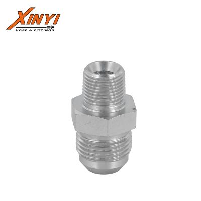 China Carbon steel 1J JIC male 37 cone seat carbon steel zinc plating hydraulic fittings jic hydraulic hose adapter for sale