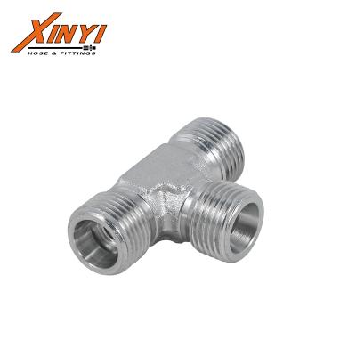 China Carbon Steel Stainless Steel Equal Taps Metric 24 Cone Seat Hydraulic Adapters for sale