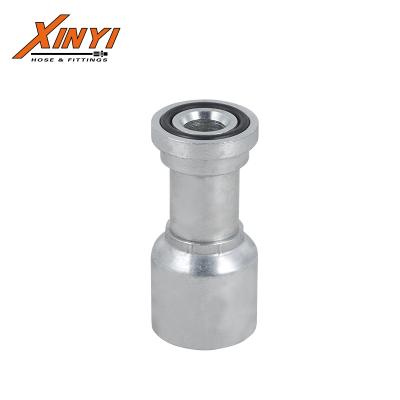 China Hot Sales High Quality Machinery SAE Flange 6000PSI Galvanized Carbon Steel One Piece Hydraulic Hose Fittings In Hose Fitting for sale