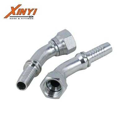 China Construction Machinery Wholesale 26741 JIC Thread 74deg Taper Spindle 45 Degree Elbow Hydraulic Couplings Hydraulic Turndown Fittings for sale