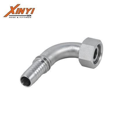 China HIGH QUALITY Carbon Steel Stainless Steel Degree Cone O-Ring Metric Female Hose Fittings 24 90 Degree Hydraulic Hose Fittings for sale