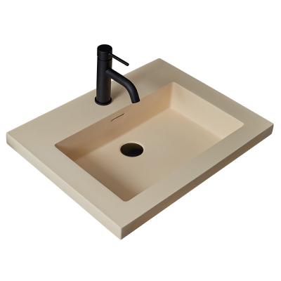 China Modern Design Eco-friendly Art Basin Bathroom Cabinet Counter Top Basin Bathroom Sink Artificial Stone Basin for sale