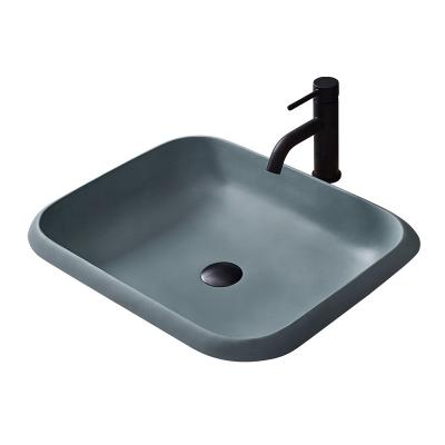 China Eco-friendly Professional Artificial Stone Bathroom Sink Hand Wash Art Basin Table Counter Top Art Basin Color Art Wash for sale