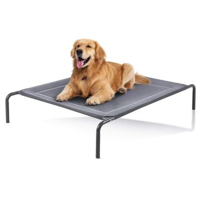 China Custom Stable Durable Stocked Frame Mesh Breathable Indoor Outdoor Pet Elevated Dog Beds With No-Slip Feet for sale