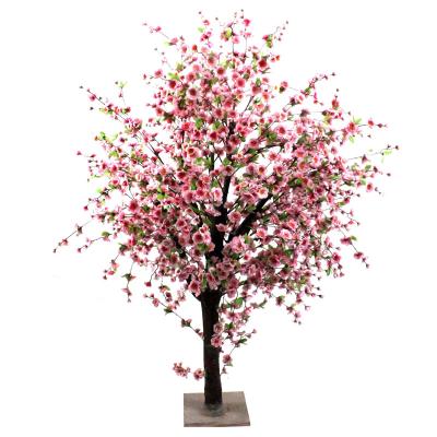 China High Simulation Big Real Touch Peach Blossom UV Tall Artificial Flower Tree Indoor Outdoor Decoration for sale