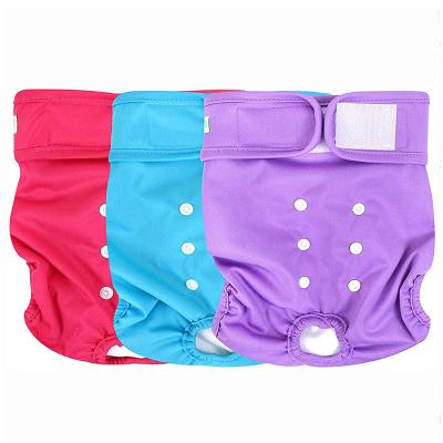 China Stocked Anti-harassment Security Premium Physical Adjustable Female Pets Washable Dog Diapers for sale