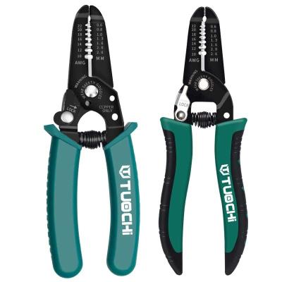 China TUOCHI 5 in 1 Wire Stripper Multifunctional Cutter Plier Wire Stripper for sale