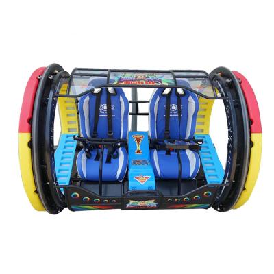 China Fiberglass 2 People Amusement Park Kid Rides Car Game Rolling Machine With Seats Amusement Park Hot Products for sale