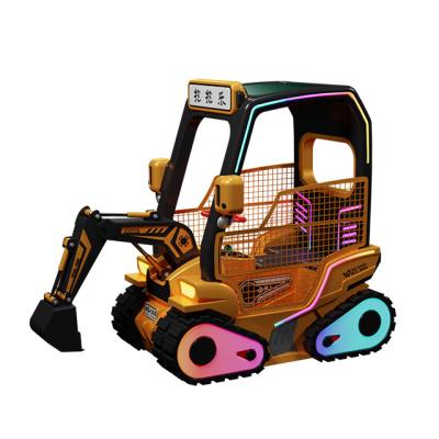 China Fiberglass Good Quality Amusement Park Products Kids Electric Car Amusement Rides Excavator for sale