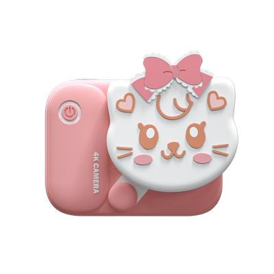 China ABS & Silicon Frost Cat Cartoon Cover Kids Toy Hidden Front And Rear Mini Portable Video Action Camera 4K for sale