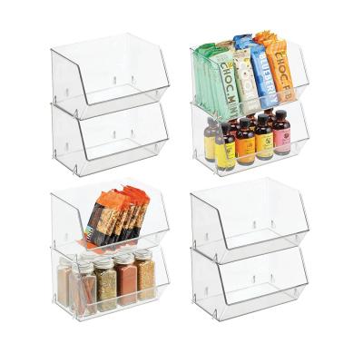 China Clear Plastic Freshness Keeping Storage Kitchen Bins Pantry Acrylic Storage Bins Clear Fridge Cabinet Fridge Organizers Boxes for sale