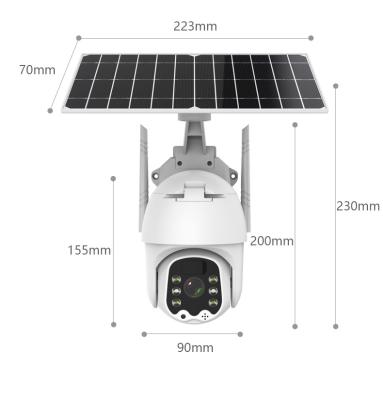 China Four Prevention Function Ball Machine Wireless Remote Full Color WIFI Solar Video Surveillance 4G HD Night Vision Camera for sale