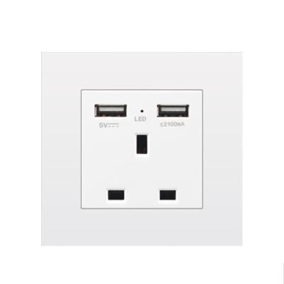 China Other Type 86 British Standard With Plates Switch And Socket USB Wall Switch Panel Power Strip Hong Kong Socket for sale