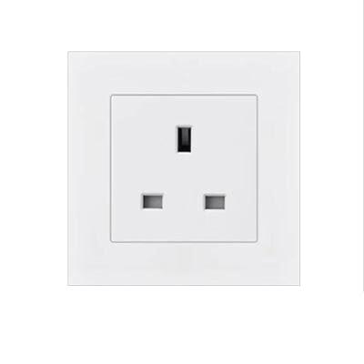 China Other Single 13A 86 UK Wall Plug Hong Macao Standard Kong Style Socket One 3 Pin Wall Mount Switch Power Socket for sale