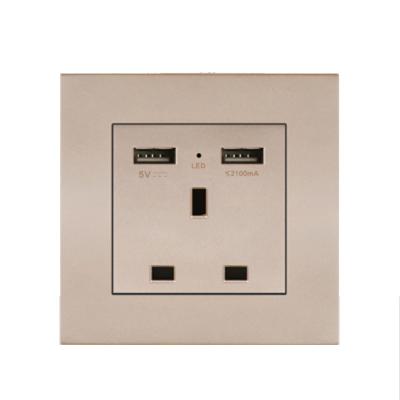 China Other British Standard 86 With USB Mobile Phone Switch Wall Socket Switch Panel Power Strip Hong Kong Charging Socket for sale