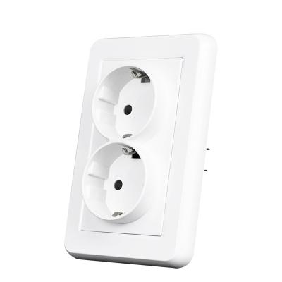 China Other European standard 16A 250V double German style sockets are suitable for home switches and outlets for sale