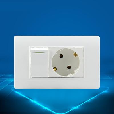 China Other European standard 118 socket with switch control single European power socket single control double control for sale