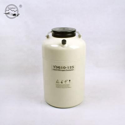 China Industry 10l Liquid Nitrogen Container With Wide 125 Mm Neck Diameter for sale