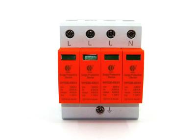 China Arc Design Modules 4 Poles Power Surge Protection Device Orange Color AC 380V for sale