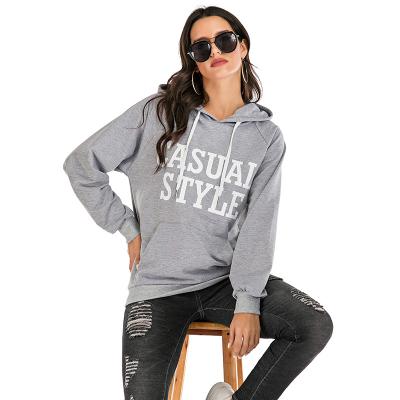 China Anti-wrinkle Autumn Long Sleeved Fashion Hooded Women's Letter Based Sweater for sale