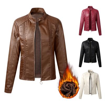 China Custom Made High Quality QUICK DRY Lady Leather Coat Fashion Winter Wears Women PU Leather Jacket Parka Jacket Men for sale