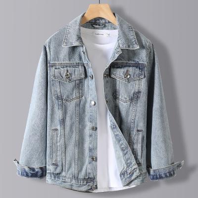 China 2021 new national men's denim jacket QUICK-DRY denim jacket fashion embroidery jacket men's work jacket men for sale