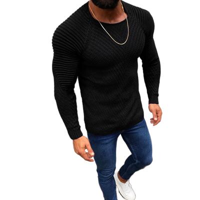 China Anti-wrinkle Sweater 2021 Autumn Winter Slim Fit Long Sleeve Round Neck Pullover Sweater for sale