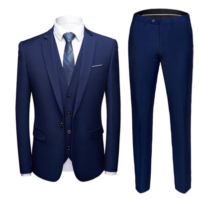 China Anti-wrinkle factory sale mens 3 pieces set slim fit suits wedding suits for men for sale