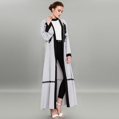 China Modern Traditional Islamic Clothing Abaya Islamic Clothing Women Most Beautiful Fashion Embroidery White Abaya Kimono for sale