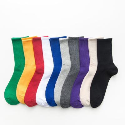 China Factory direct sale QUICK DRY wholesale cotton solid color ladies couple socks autumn and winter tube socks for sale