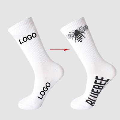 China 2021 New Breathable OEM Sports Socks Running Men Athletic Trainer Socks White Basketball Socks for sale