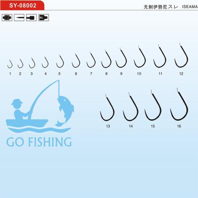 China SY-08002 Japan fishing activity outdoor high carbon steel flat hooks for wholesale for sale