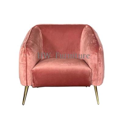 China Sofa Chair Low Price High Quality Living Room Furniture Velvet Sofa Chair / Sofa Chair With Stainless Steel Leg for sale