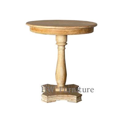 China High Quality Customized Size Living Room Furniture Round Solid Wood Side Table / Wooden Coffee Table for sale