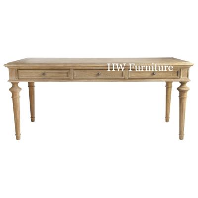 China Hamptons Style French Provincial Oak Solid Wood Solid Wood Writing Home Desks for sale