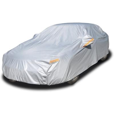 China Waterproof Water Resistant PEVA Car Cover Full Cover Outdoor UV Protection With Zipper for sale