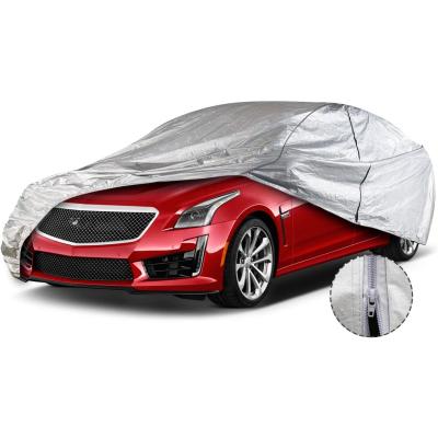 China UV Protection Seasons All Cover Silver Coated Dustproof Universal Car Cover Device for sale