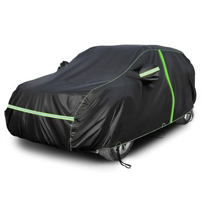 China Custom Car Snow Cover Anti-UV Outdoor Waterproof SUV Car Cover With Door Zipper for sale