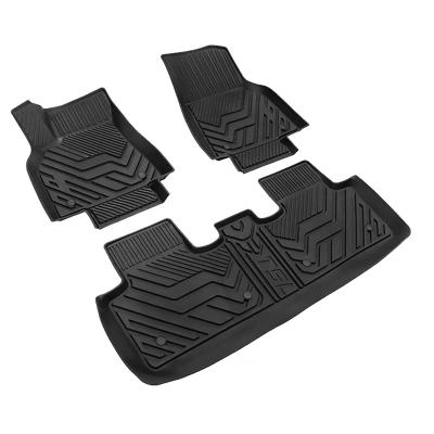 China Anti-skidding.clean fit for Tesla Model Y Floor Mats 3D All Weather Waterproof Car Floor Liners for sale