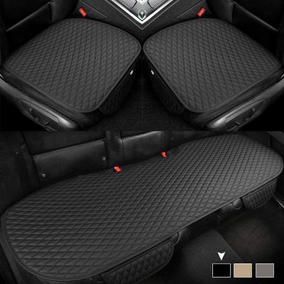 China Universal Car Cushion Bottom Cover Set Front And Rear Car Seat Protective Leather Mat for sale