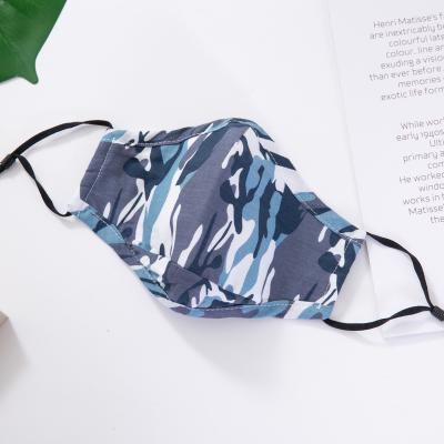 China Breathable Custom Camouflage Printing Washable Reusable Soft Face Maskes Cotton Maskes for sale