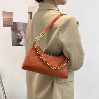 China High Quality Elegant Ladies Shoulder Bags Armpit Cross Cross - Body Lingge Chain Hand Shoulder Bag Small for sale