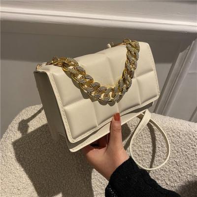 China High Quality Style PU Ladies Korean Cross Shoulder Crinkle Square Bags Women Mini Vintage Shoulder Bags For for sale