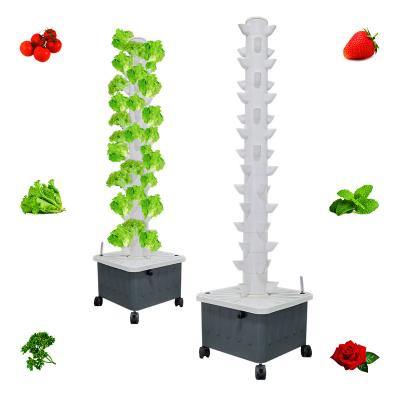 China Vertical Farms Aeroponics Tower For Hydroponic Lettuce Strawberry Aeroponic Garden Grow System for sale