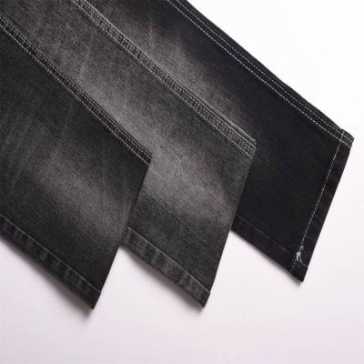 China Breathable Stretch 8+8*10/40 Black Cotton Spandex Comfortable Denim Fabrics Elastic Stretch Denim Fabric for sale